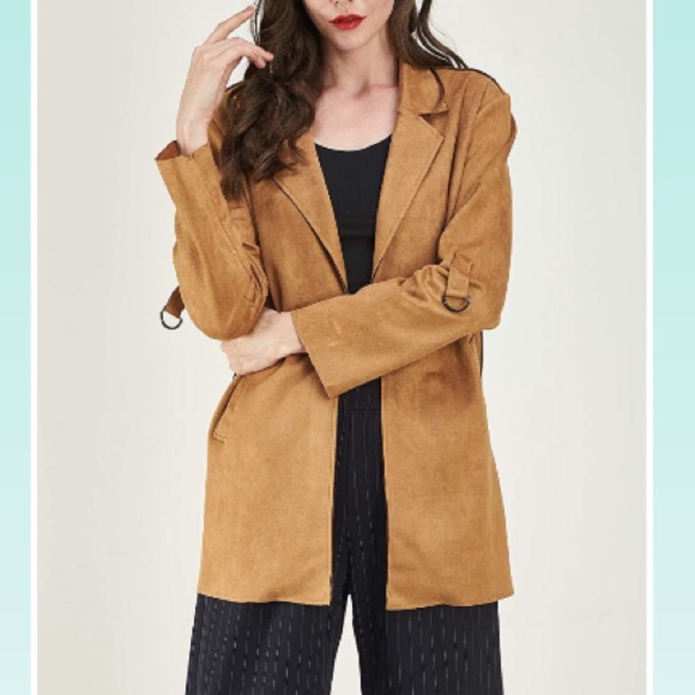 Suede blazer/ slouchy jacket